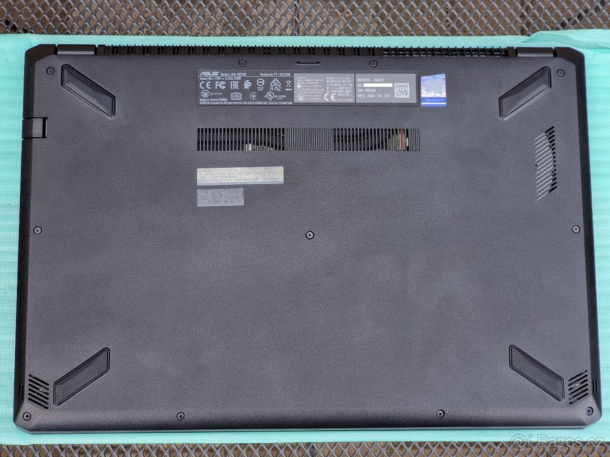 Herní notebook Asus M570D - jako nový, nevyužitý - 7
