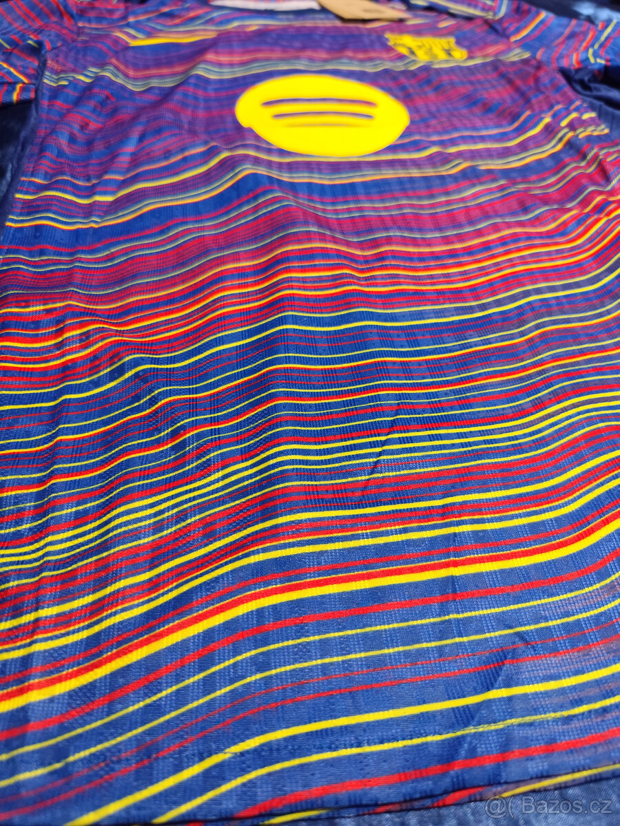 Dres Fc Barcelona Hráčsky Blaugrana Pásikavý Unikátny - 7