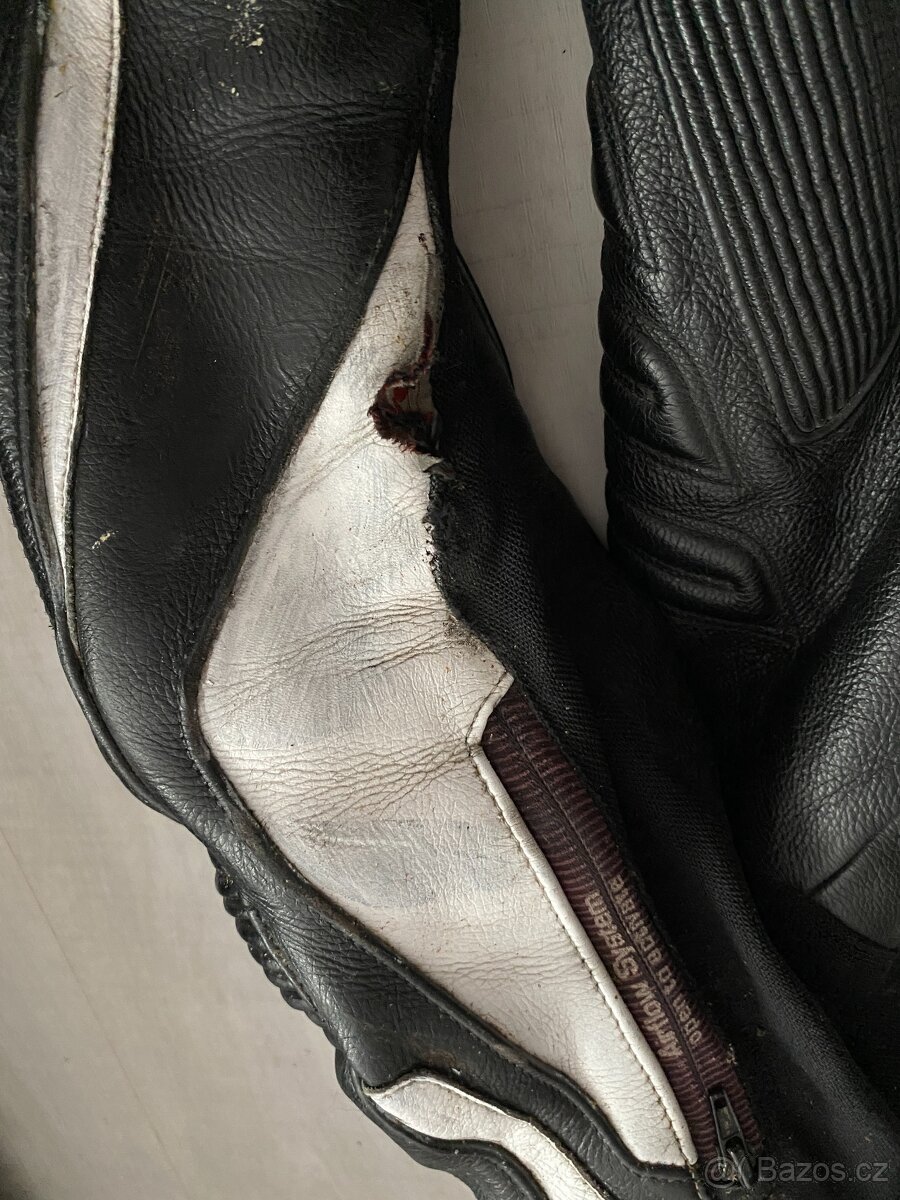 kožená moto bunda a kalhoty - 7
