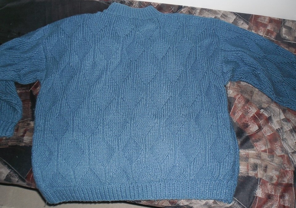 Prodám: pánský teplý modrý svetr, málo nošený za 550 Kč - 7