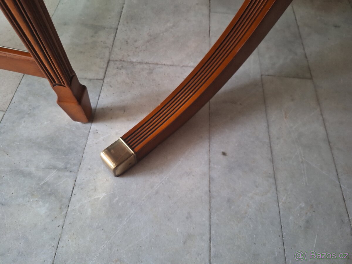KVALITNÍ DŘEVĚNÝ ROZKLÁDACÍ STŮL + 4 ŽIDLE VELMI DRAHÝ MODEL - 7