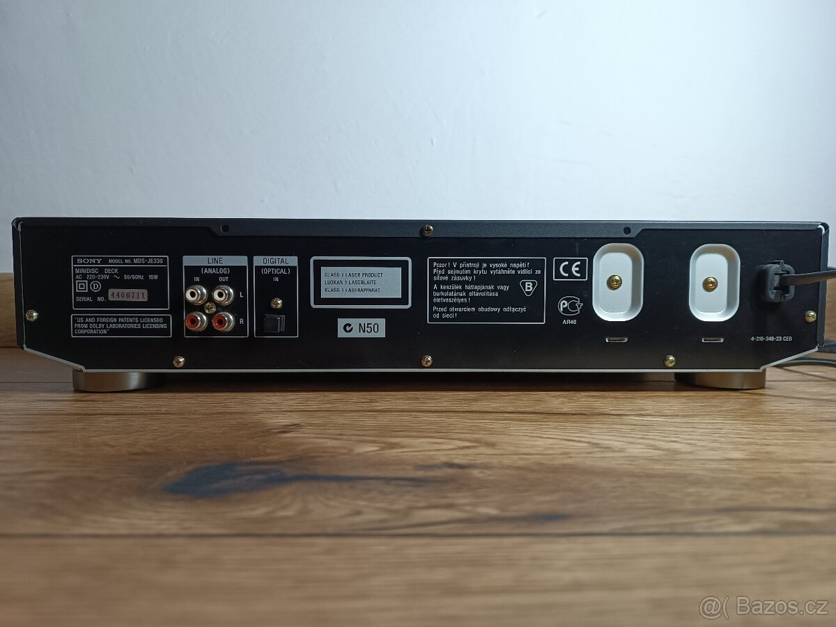 Minidisc Sony MDS-JE330 + 36 minidisků v boxu - 7