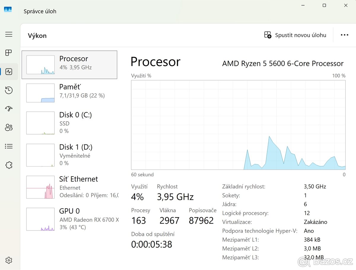 RX6700XT 12GB, RYZEN 5 5600, 32GB RAM, 1TB SSD - 7