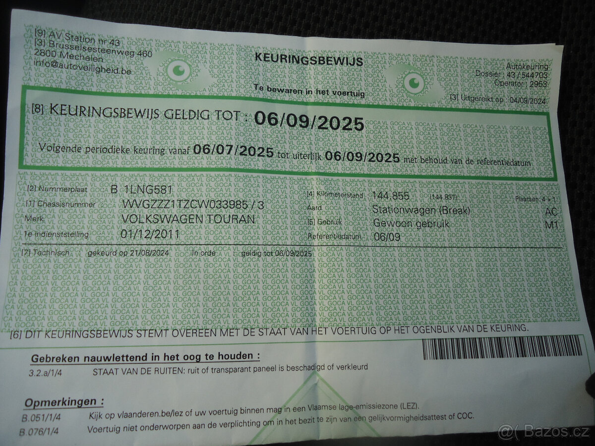 VW Touran 1,2 TSi 77 KW, MODEL 2012 - 7