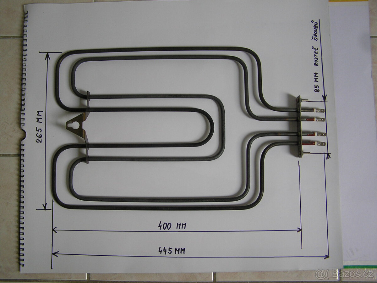 Sporákové topné těleso horní s grilem - 7