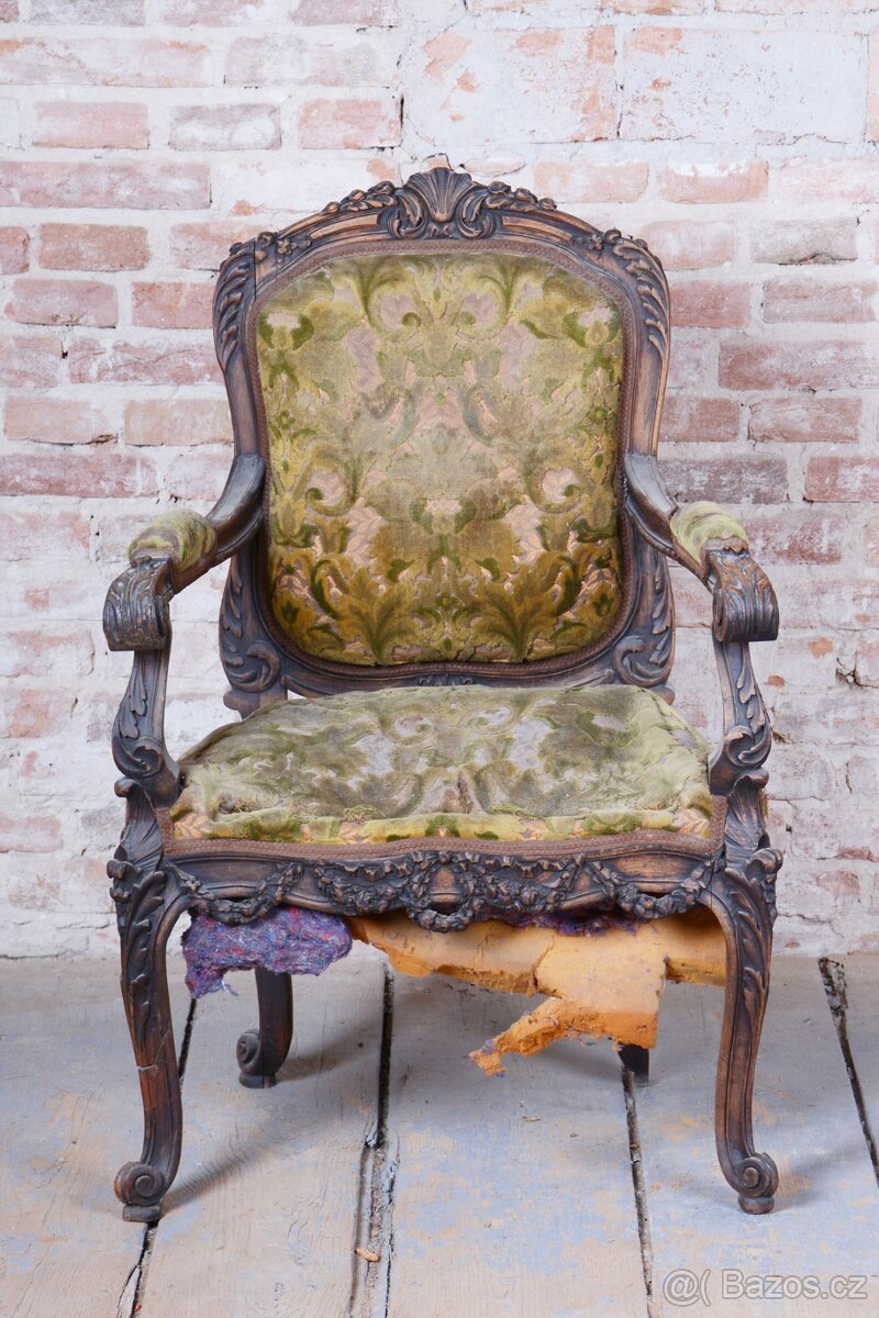 Historické barokní křeslo - 7