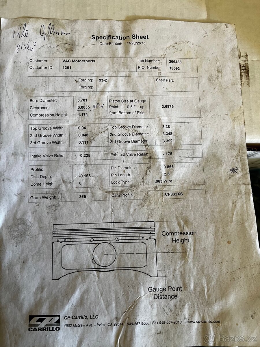 Kovane pisty BMW E39 M5 - 7