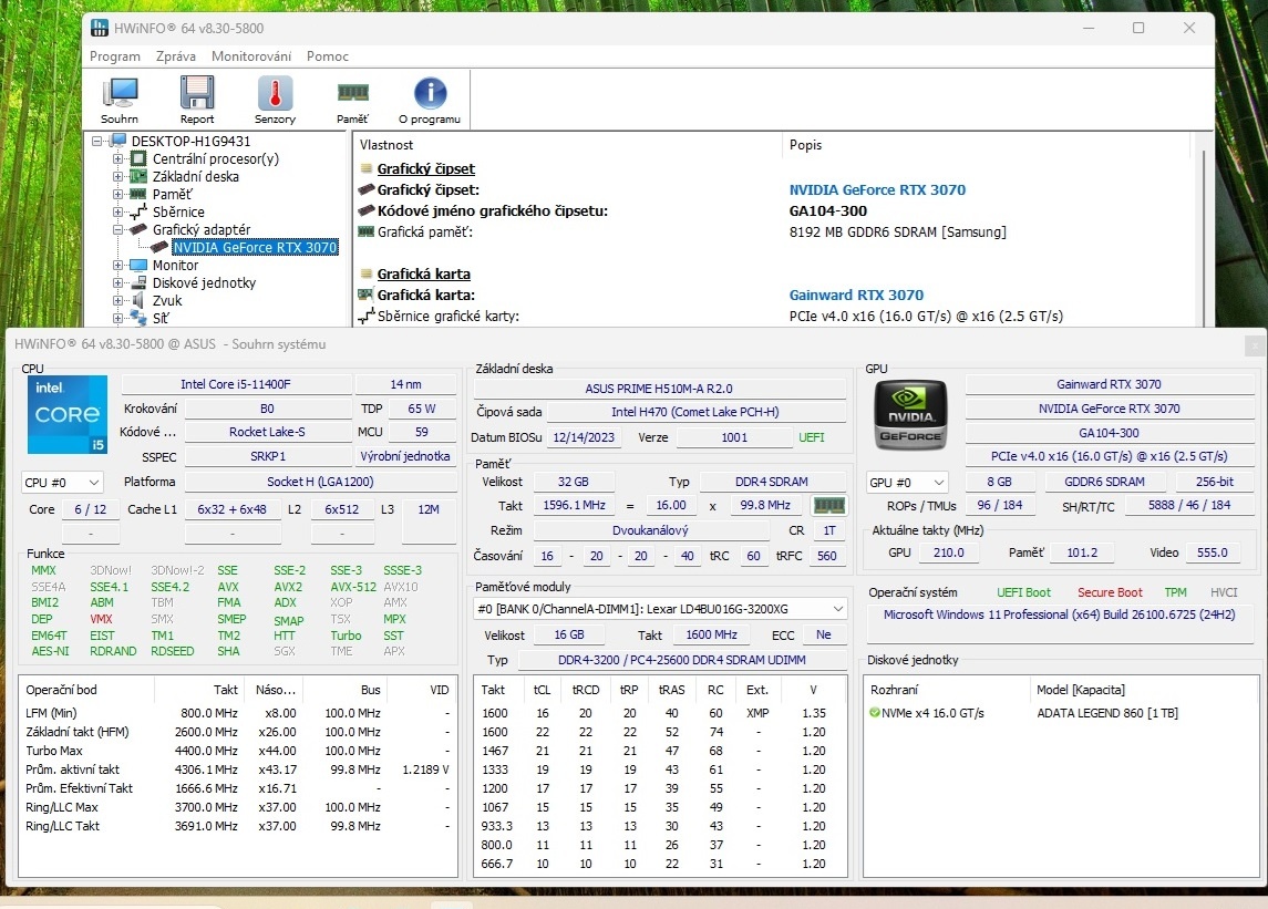 ⭐Herní PC-RTX 3070 8GB/i5 11400F /1TB NVMe/32GB /ZÁRUKA - 7