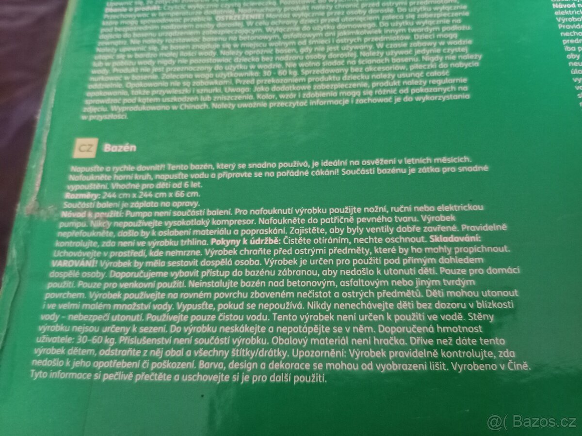 Prodám větší bazén nový nepoužitý - 7