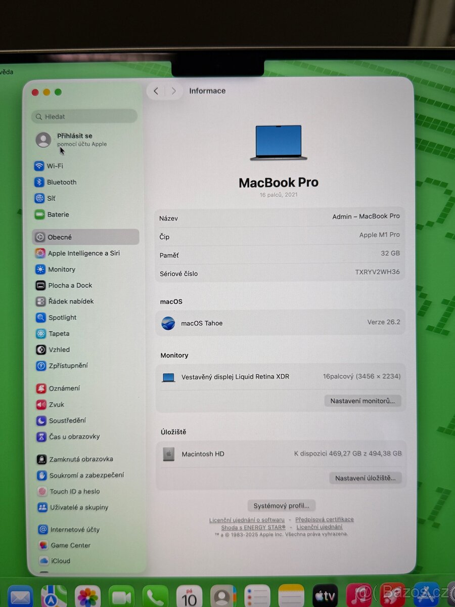 MacBook PRO 16” M1 PRO|32 GB|512 GB - 7