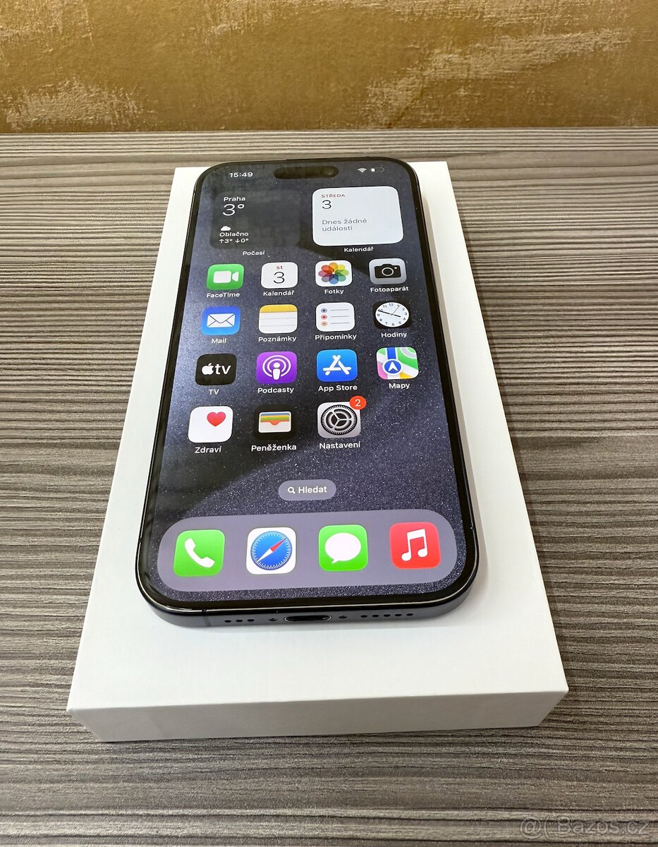 Apple iPhone 15 Pro 128GB Modrá, baterie 100% - 7