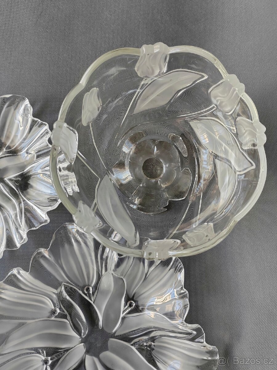 Sada skleněných servirovacich talířů a mísy od Mikasa - 7