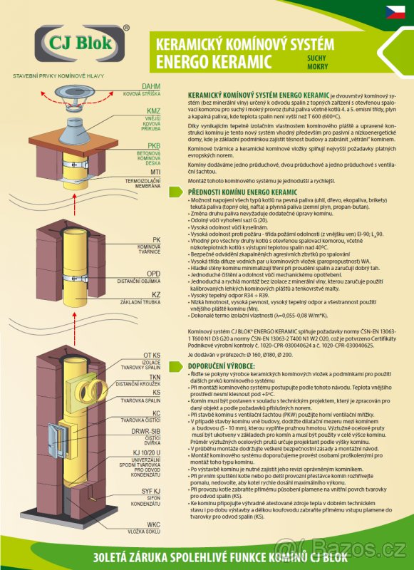 Komíny, komínové sestavy , komínové systémy - 7