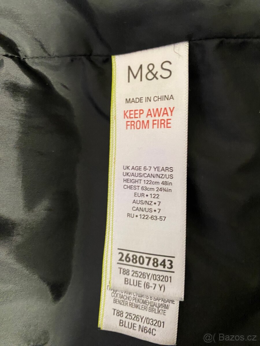Zimní bunda-parka M&S vel. 122 - 7