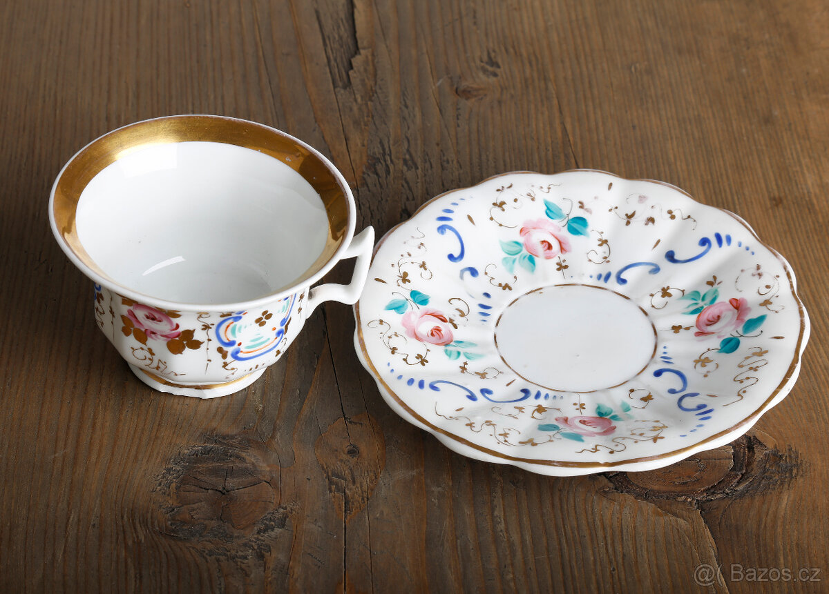 Hrníček s podšálkem ŠaPo Chodov cca 1841 - 7