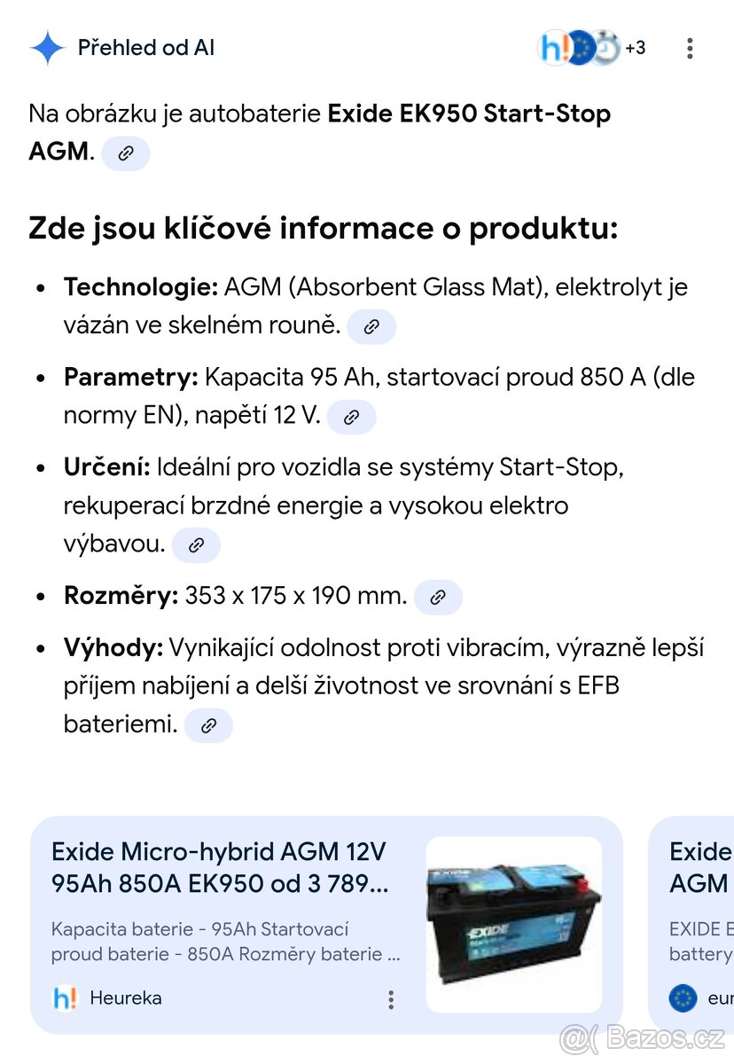 Autobaterie nová 12V ERA, EXIDE, Bosch - 7
