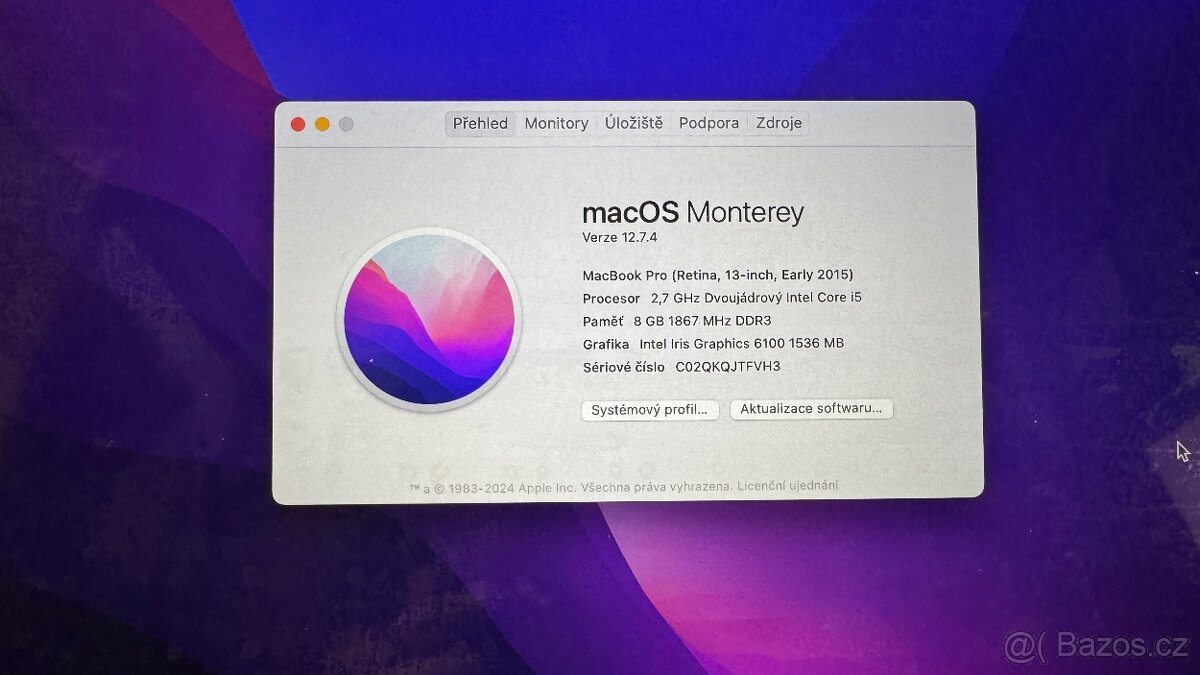 Apple MacBook Pro 13,3", i5, 8GB RAM, 120GB SSD - 7