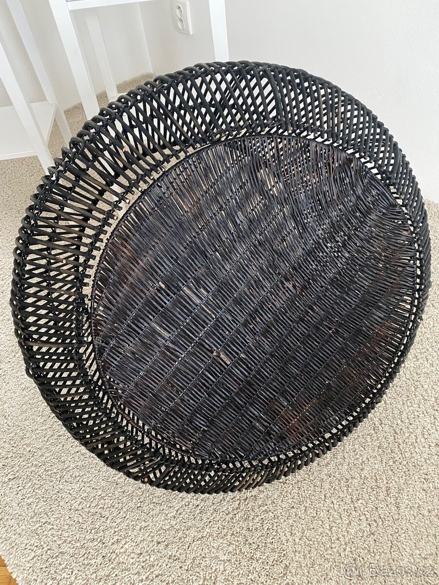 Velký přírodní tmavohnědý koš - 7