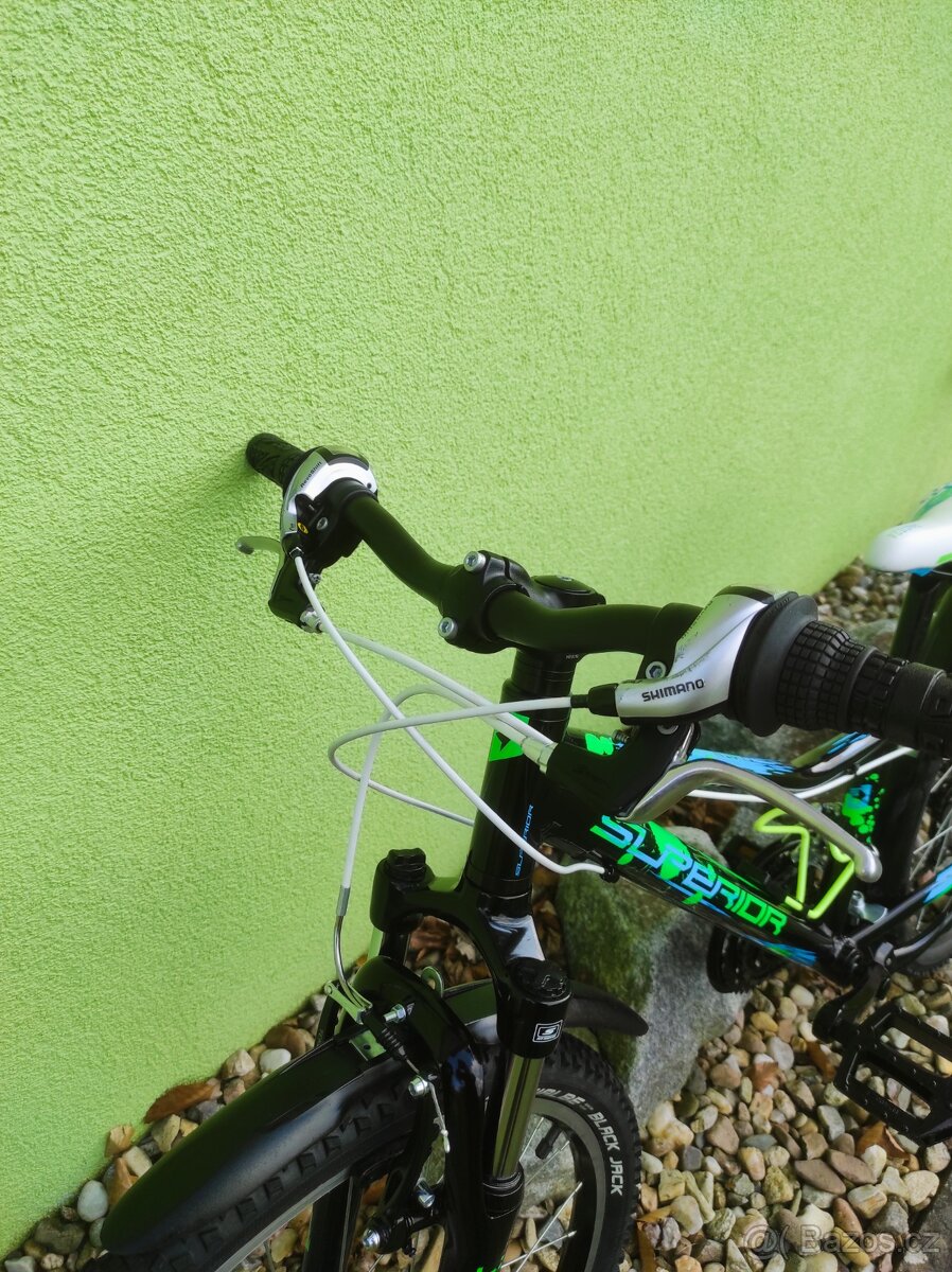 Značkové dětské kolo SUPERIOR 24" (černá/zelená) - 7
