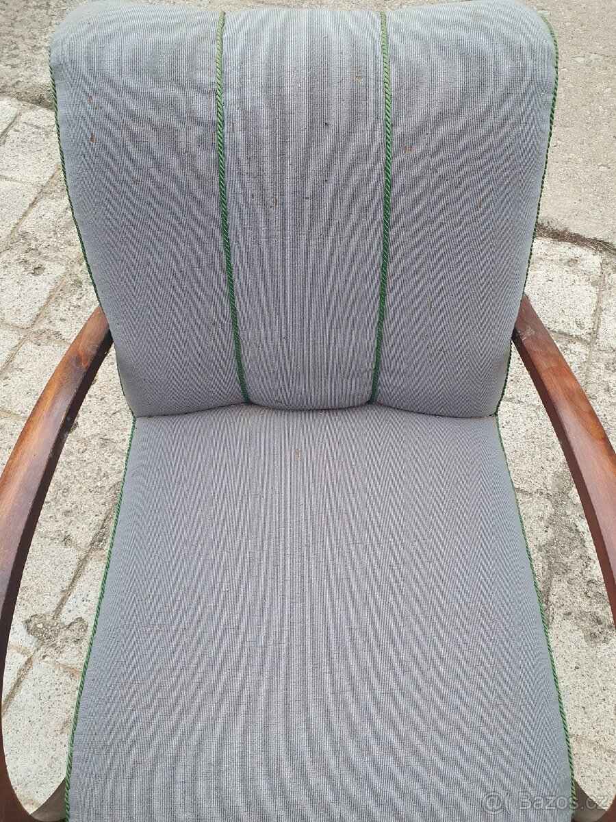 Starožitné křeslo Halabala - 7