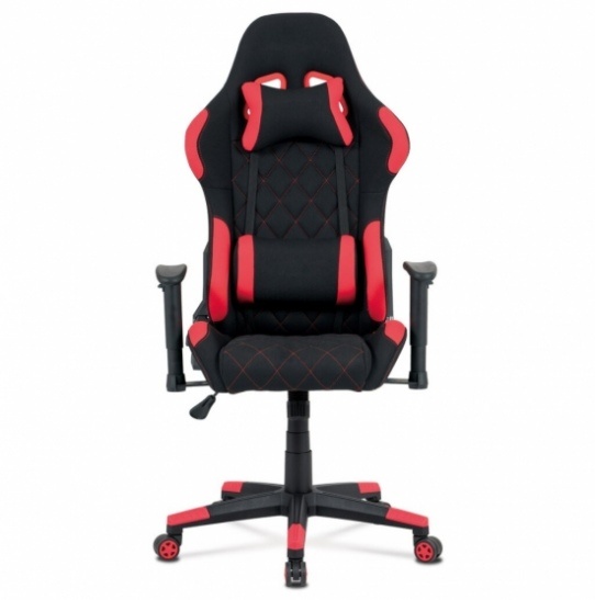 Červeno-černá látka a model KA-V606 herního křesla - 7