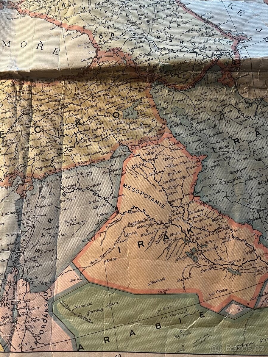 VZÁCNÁ politická mapa Evropy, 1940, PROTEKTORÁT - 7