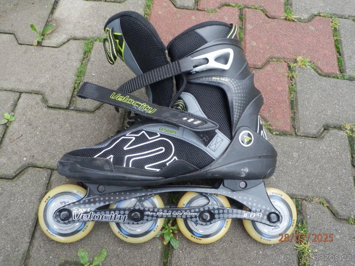 Pánské Inline brusle K2 velikost 47, 84MM kolečka cena:800k - 7