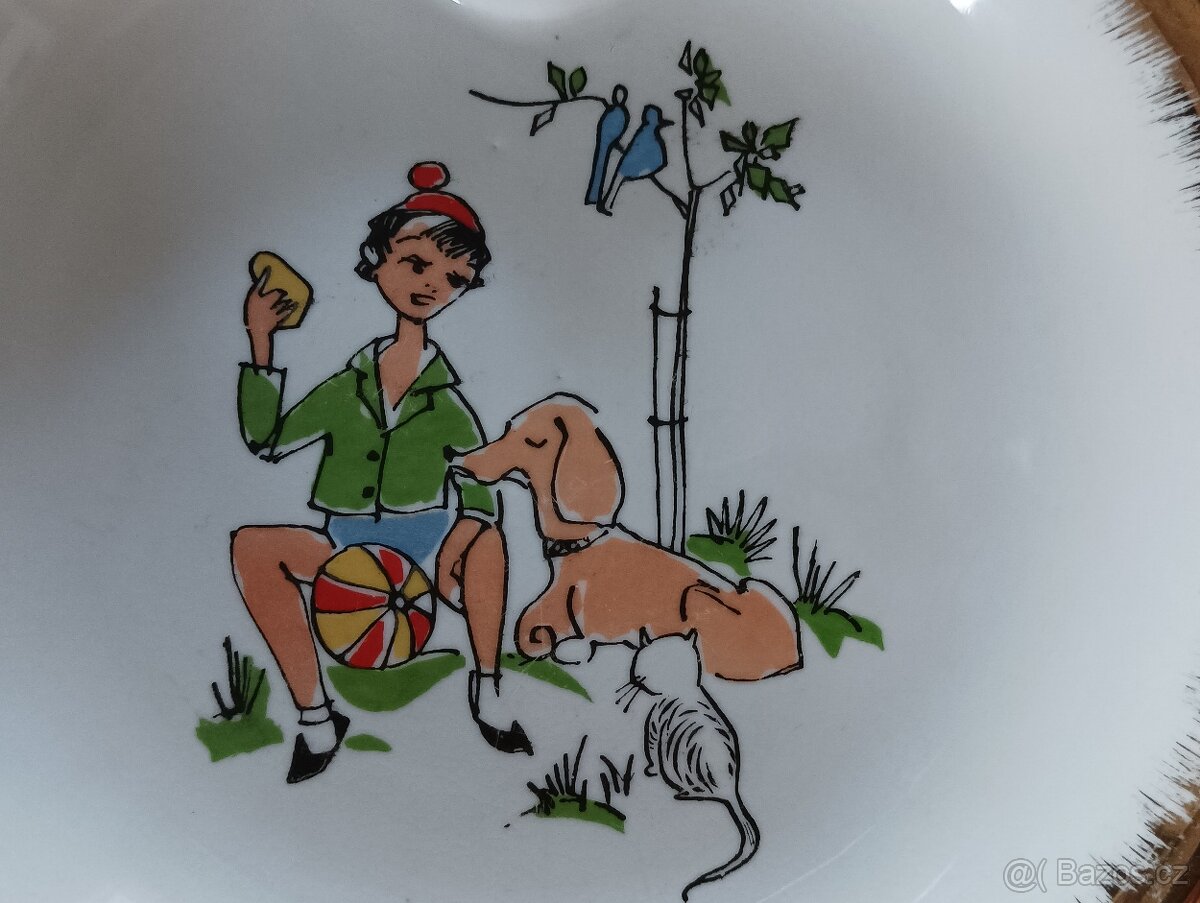 DĚTSKÝ PORCELÁNOVÝ TERMOTALÍŘ FRANCIE - 7