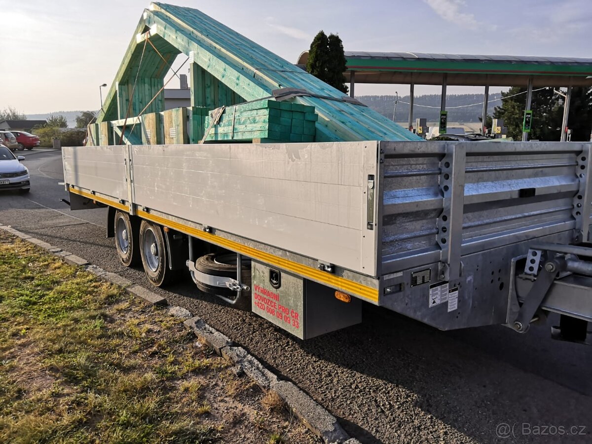přívěs tandem valník bočnice kontejner - 7