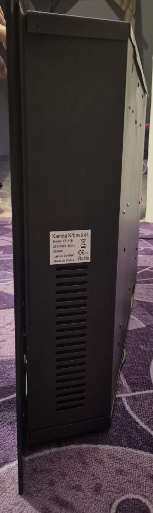 Elegantní nástěnný elektrický krb 2 kW - 7