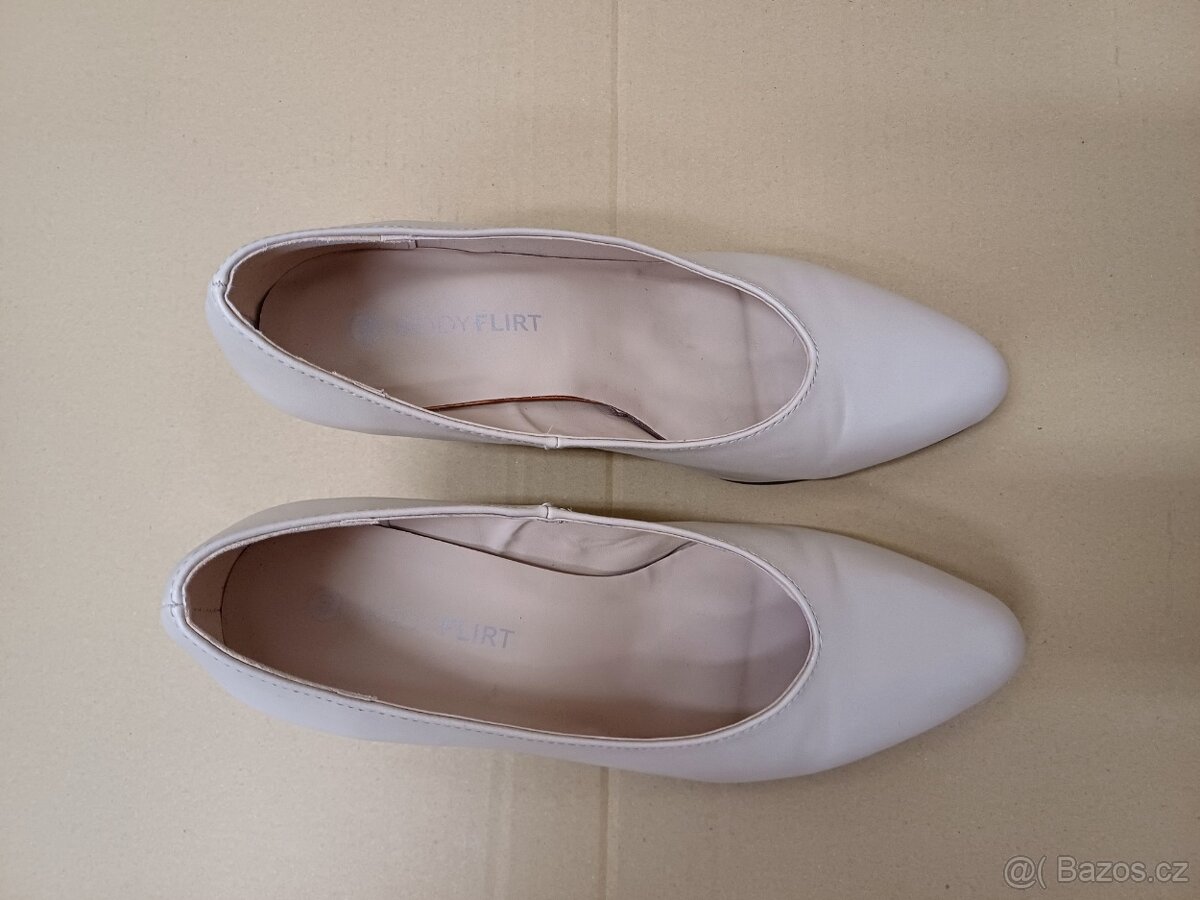 Béžové lodičky vel.40 - 7