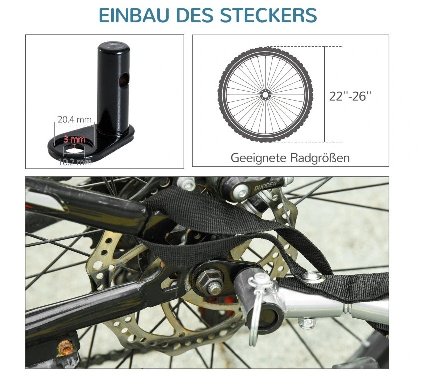 Vozík za kolo pro psy Dixon, bílý - 7