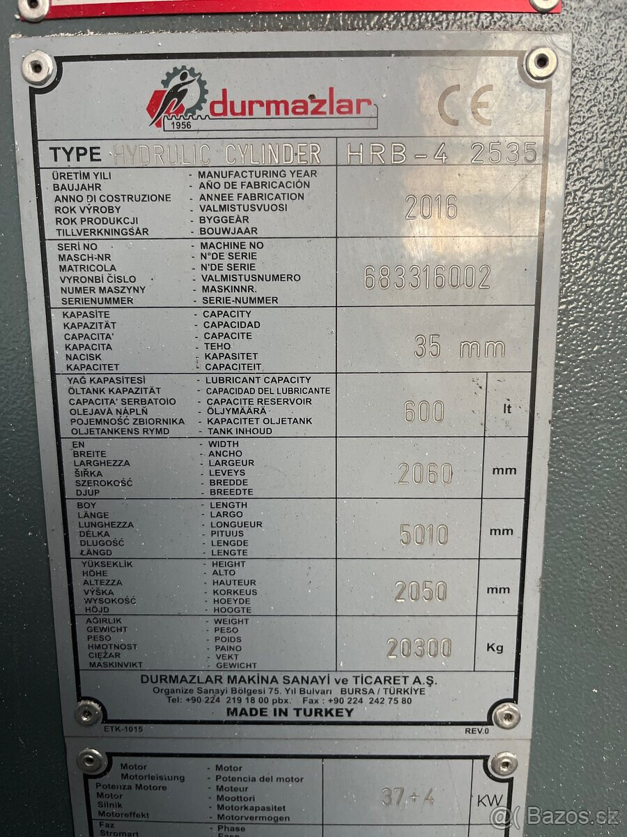 Zakružovačka plechu Durma HRB-4 ročník 2016 - 7