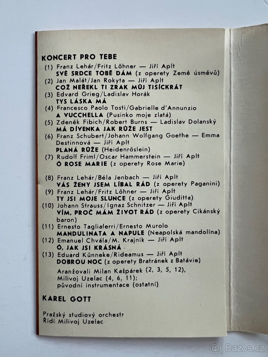 Karel Gott - Koncert pro tebe 1984 Supraphon - 7