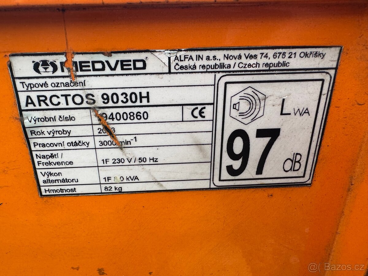 Elektrocentrála Medvěd Arctos 9030H. 8kw - 7