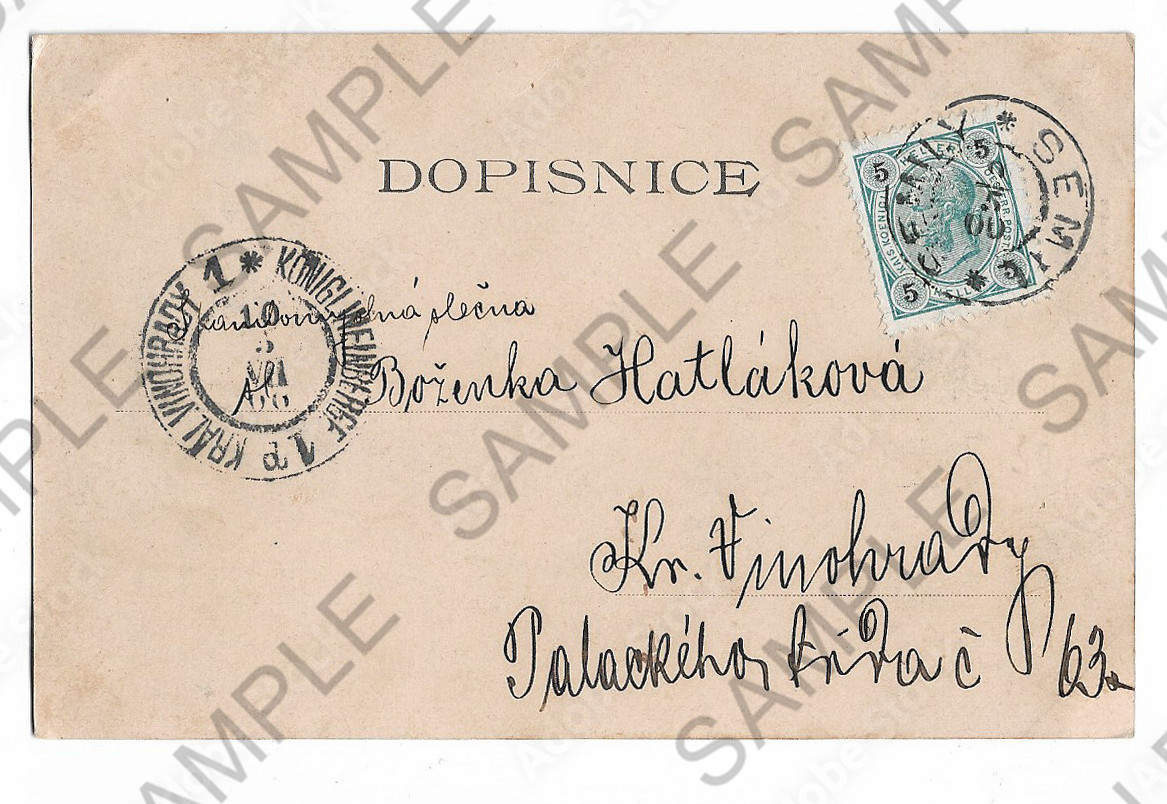 pohlednice Kácov, severní Morava, Semily, Letiny, Rataje - 7