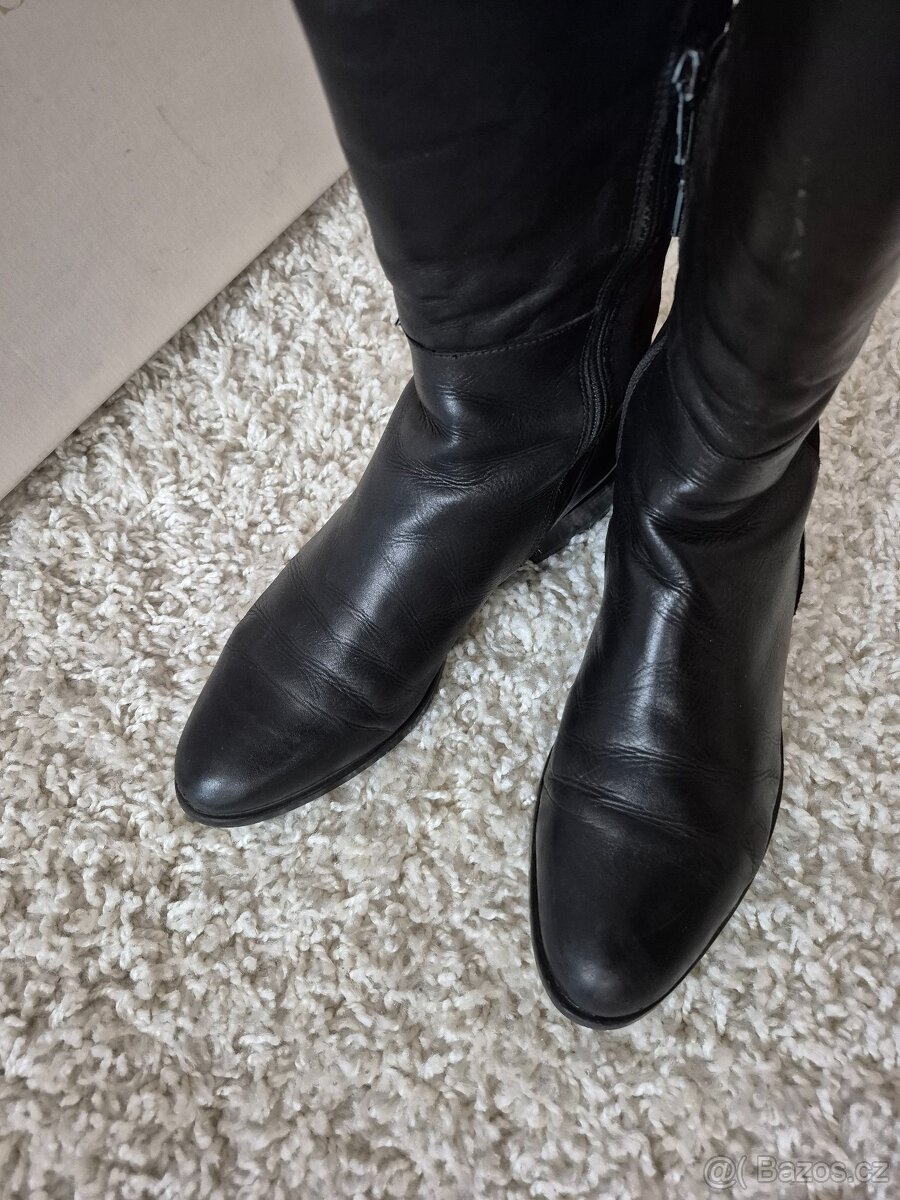 Dámské kožené kozačky, velikost 39 - 7