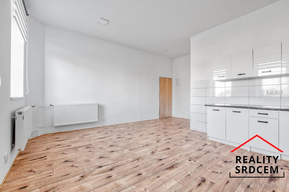 Pronájem nového bytu 1+kk, 29 m2 s parkováním a zahradou, Sk - 7