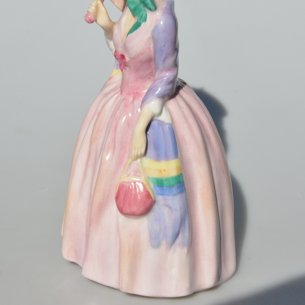 Starožitná zberateľská porcelánová soška Dáma so slnečníkom - 7