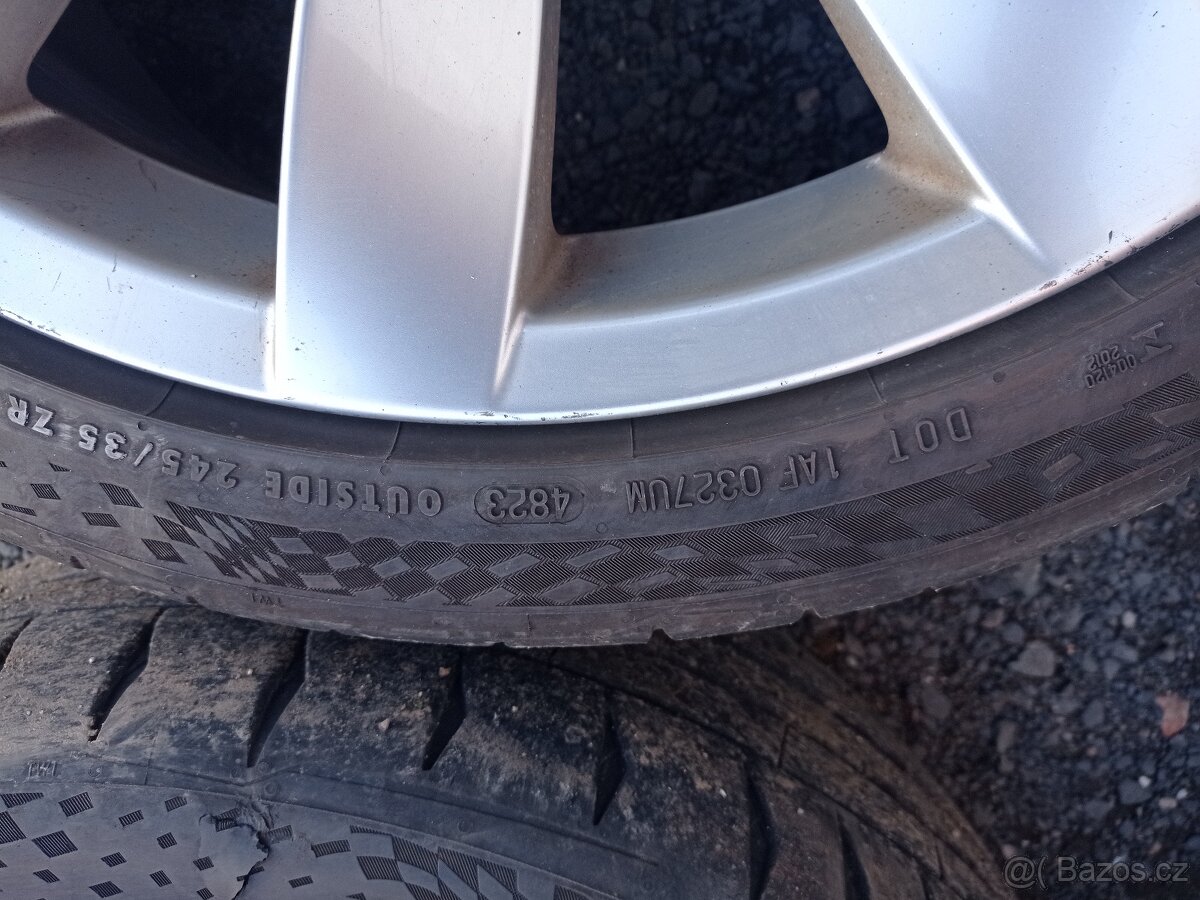 ALU kola originál VW 19" Lugano s letními pneu - 7