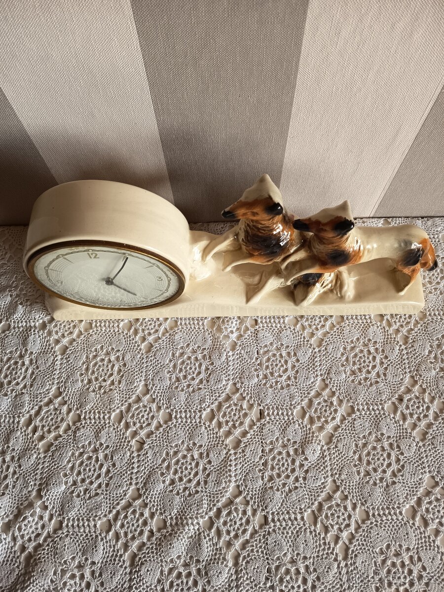 Starožitné porcelánové hodiny - 7