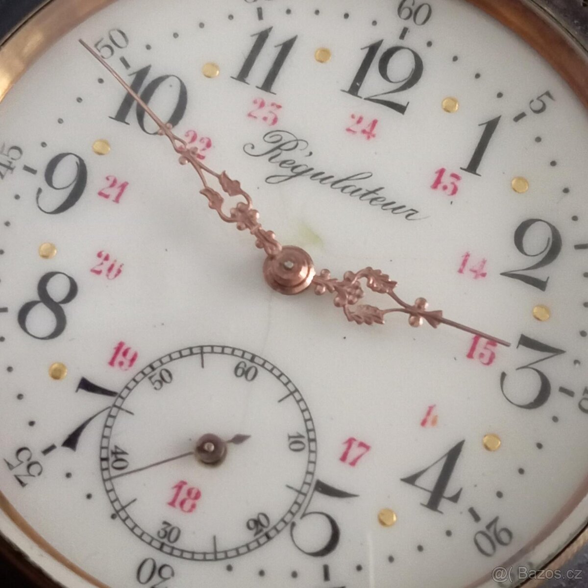 Obrovské kapesní hodinky Regulateur 67mm s průhlednou pracho - 7