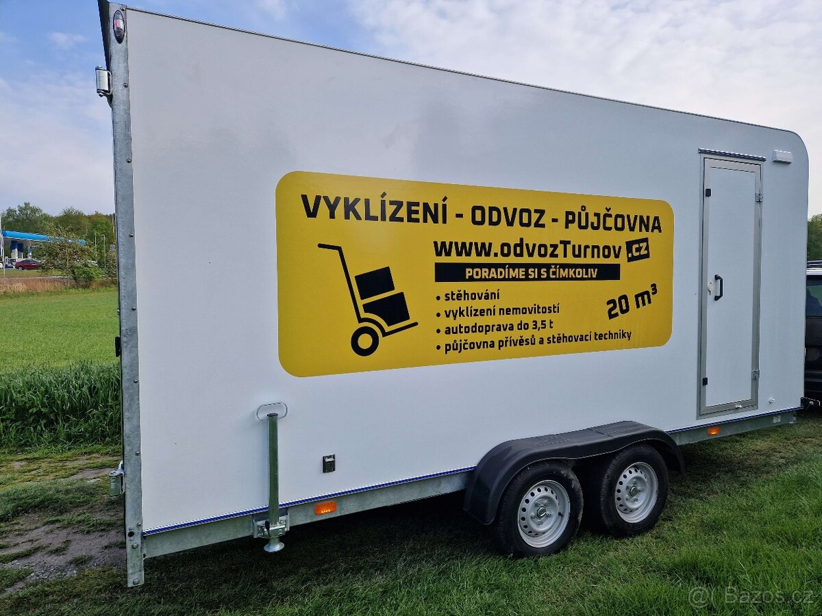 Skříňový prachotěs přívěs Tomplan 470T 2,7t +dveře - 7