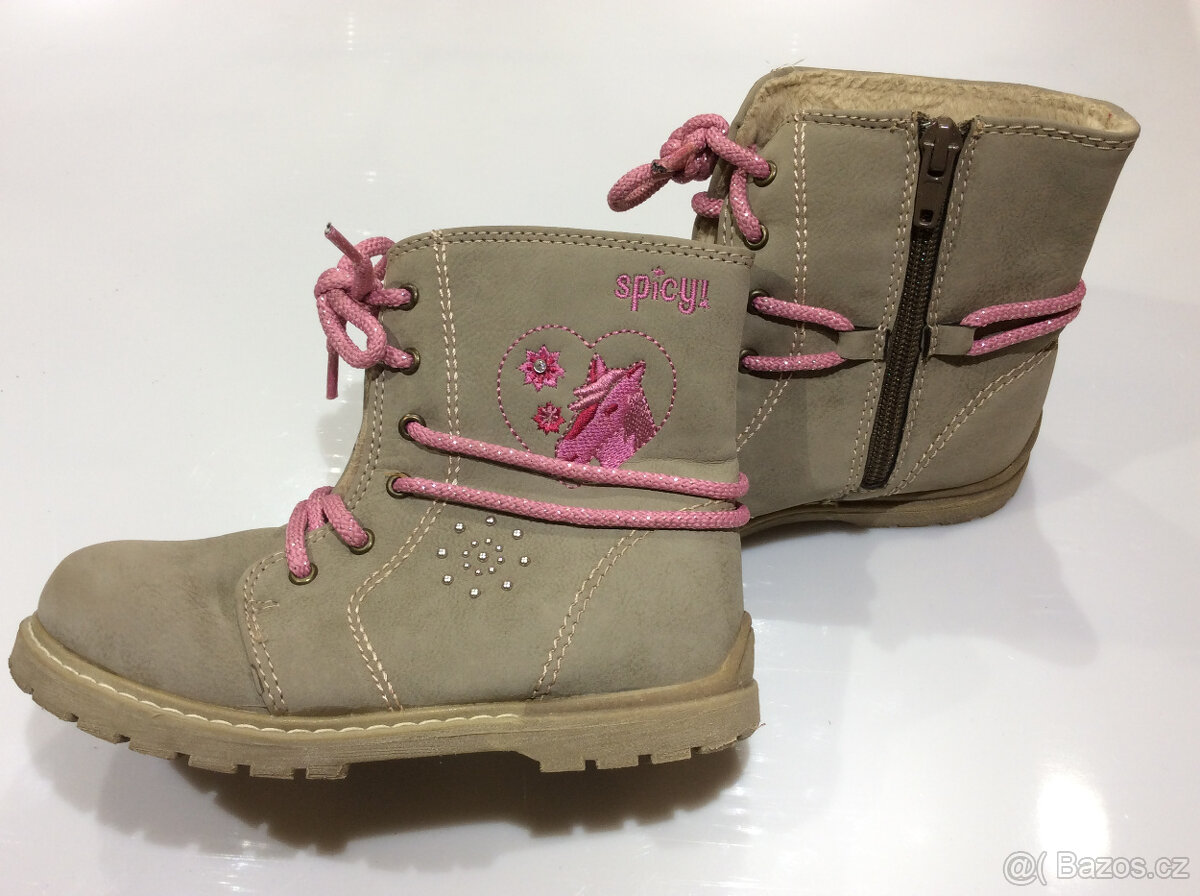 Dětské zimní boty SPICY s jednorožcem, vel. 29 - 7