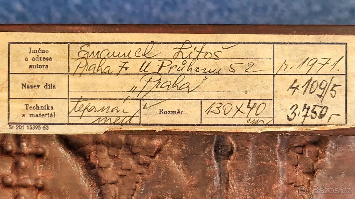 Emanuel Litoš - Praha - tepaná měď - 7