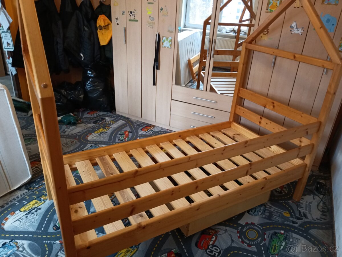 Domečková postel (masiv) - 7