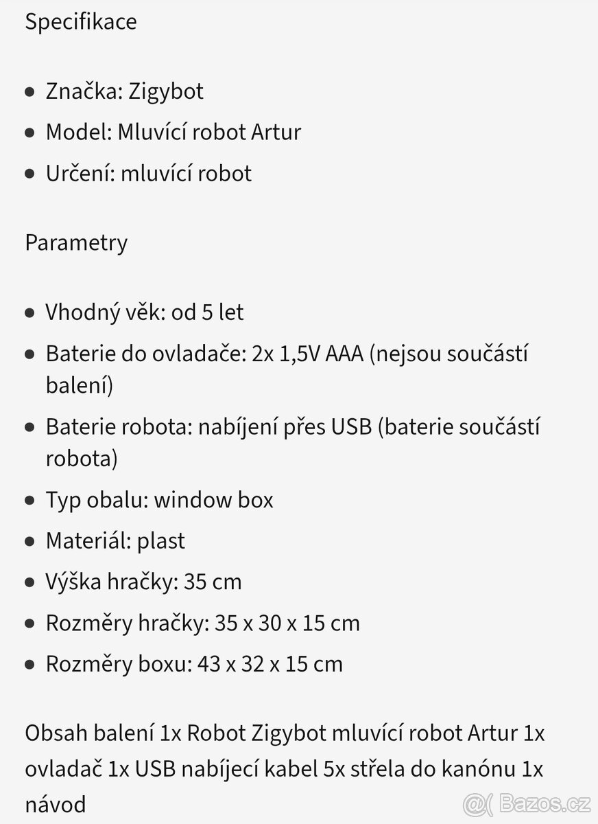 Robot Zigybot Artur - česky mluvící - 7