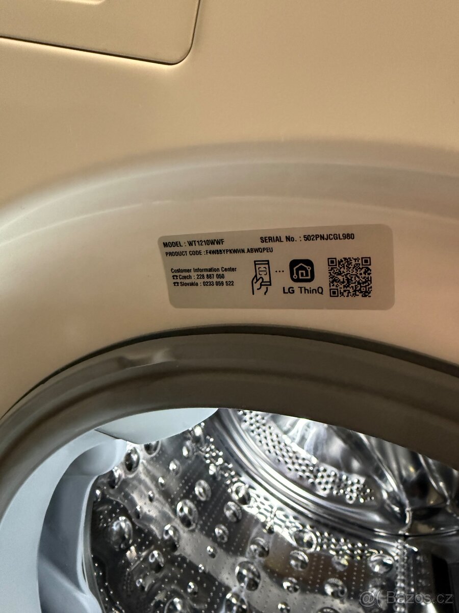 Prací věž LG WT1210WWF, jako nová - záruka 07/27 - 7