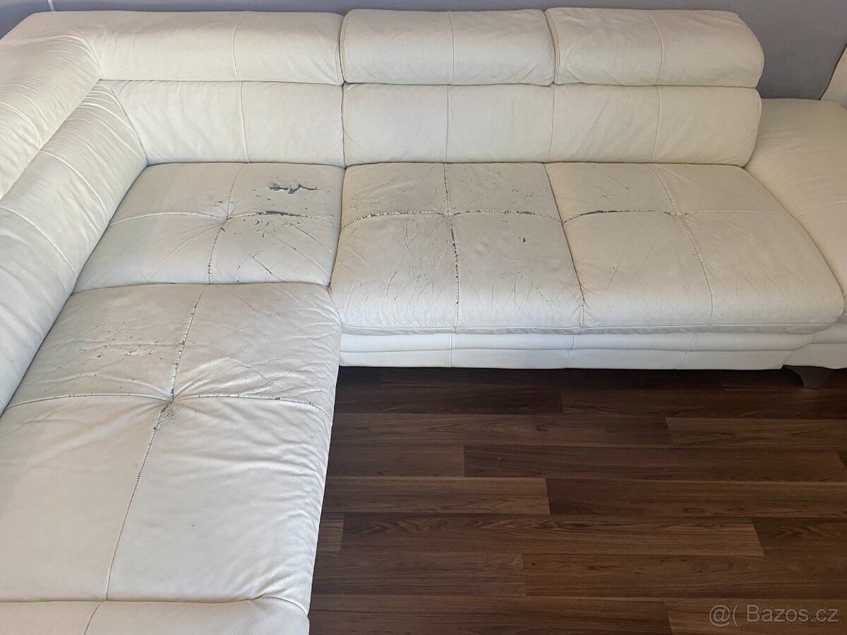 Kožená rohová sedačka – VELKÁ – LEVNĚ – SPĚCHÁ - 7