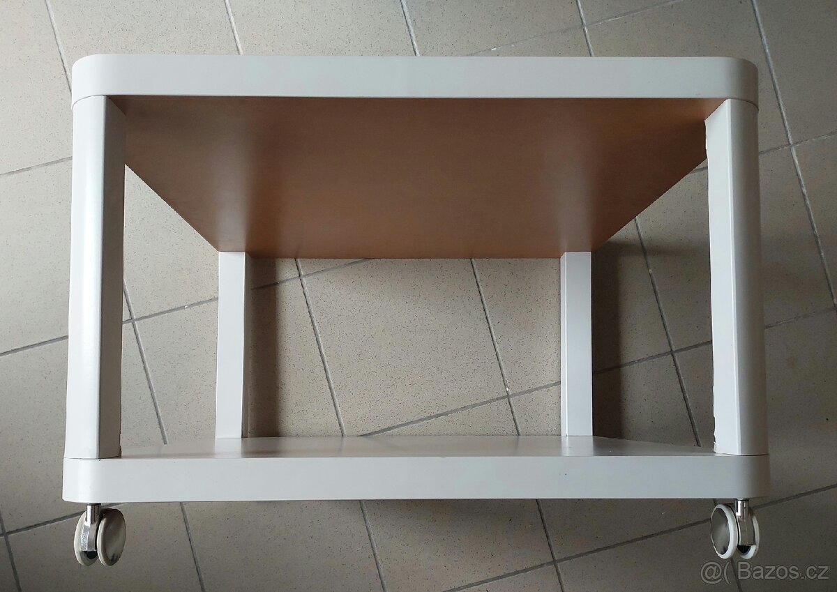 Stolek IKEA TINGBY na kolečkách – bílý - 7